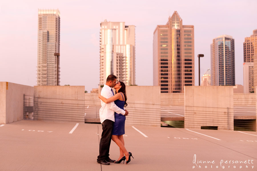 Uptown charlotte engagement photos on parking deck Uptown charlotte engagement photos on parking deck
