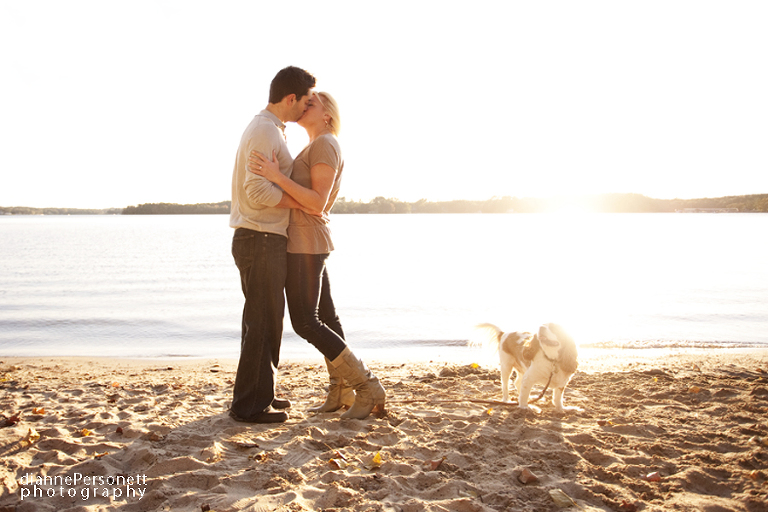 charlotte engagement photos with dog