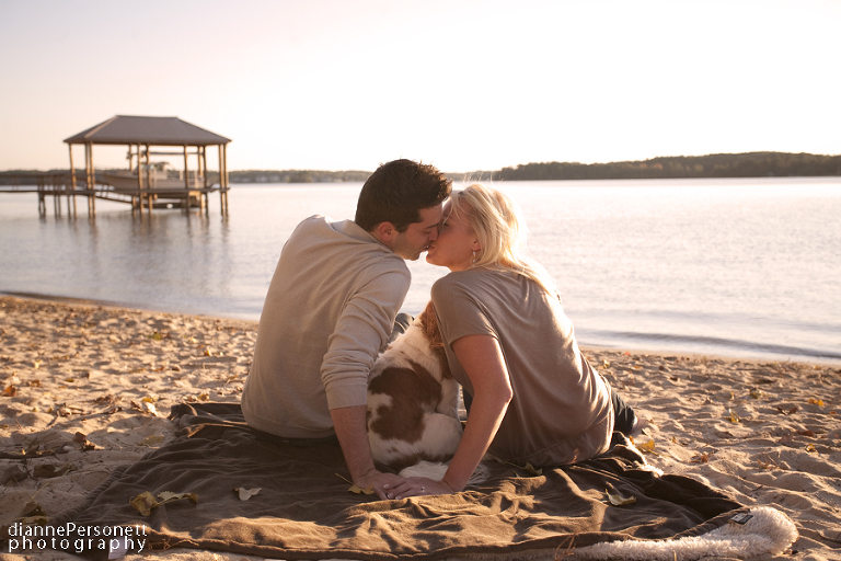 charlotte engagement photos with dog
