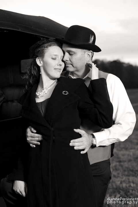 winston-salem vintage engagement session 