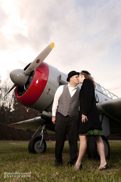 nc vintange engagement session