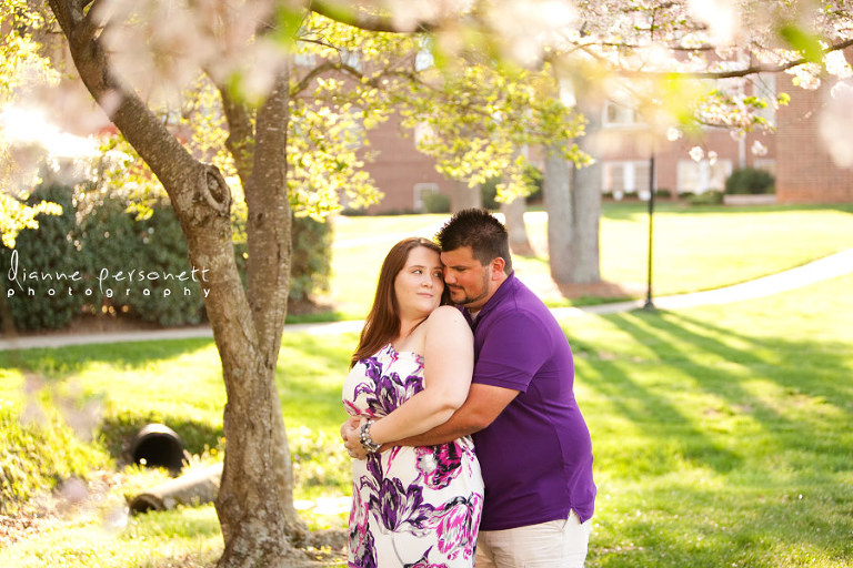 engagement photos at Wingate University