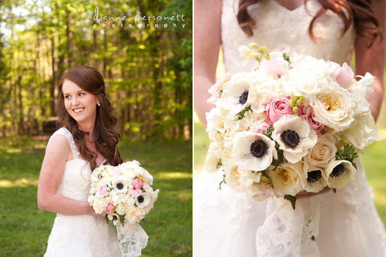 wedding photos at the Orchard House concord nc