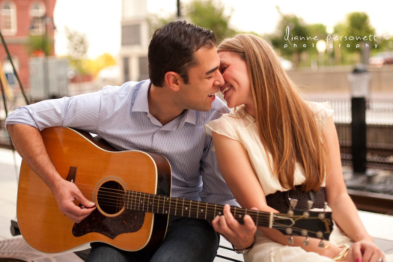 Uptown Charlotte NC engagement portraits