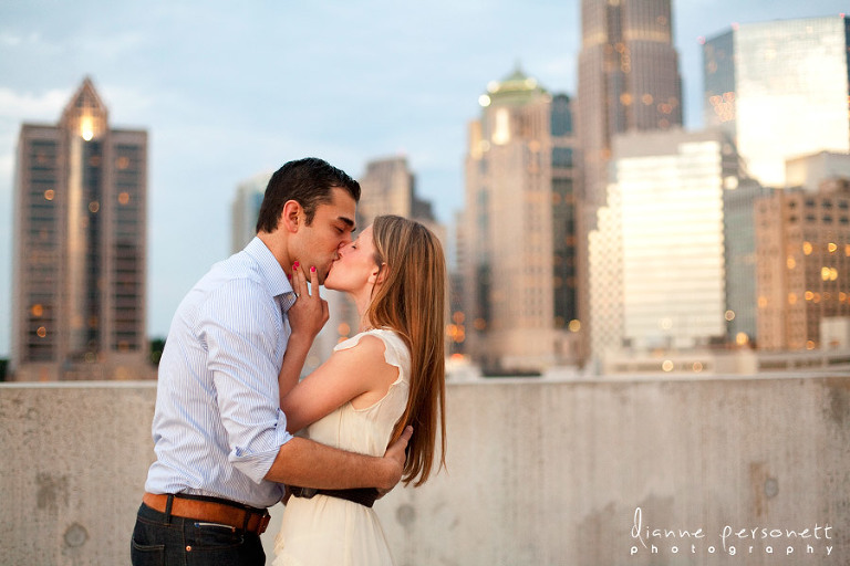 Uptown Charlotte NC engagement portraitsUptown Charlotte NC engagement portraits