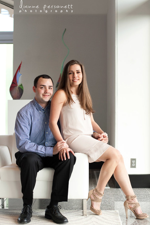 charlotte city engagement photos