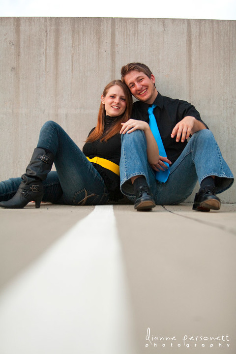 Engagement photos with a city/urban feel in Charlotte