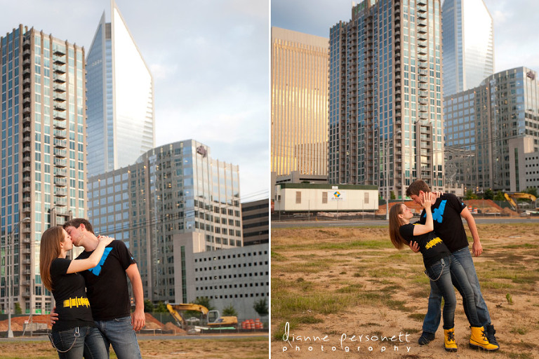 engagement photos with a city/urban feel, charlotte