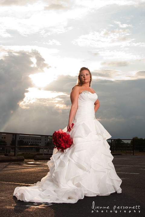 Uptown Charlotte bridal session photos