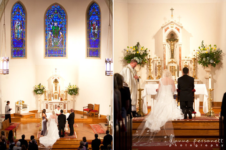 wedding photography at St.Patrick's Cathedral Charlotte 