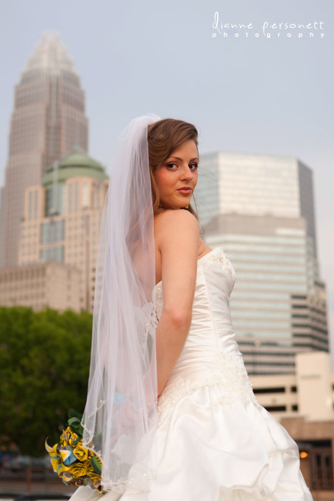 bridal portraits Uptown Charlotte NC
