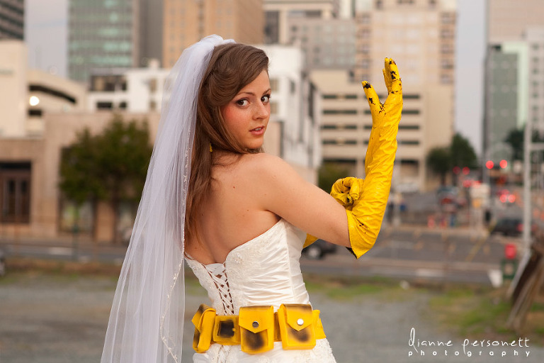 Uptown Charlotte bridal session