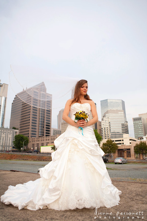 bridal portraits Uptown Charlotte NC