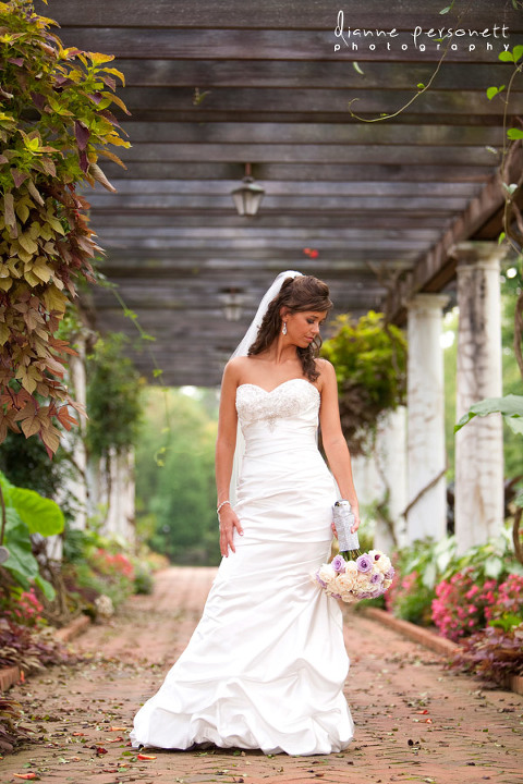 Bridal photos at Daniel Stowe Botanical gardens Belmont NC 