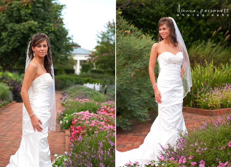 Daniel Stowe Botanical gardens bridal portraits
