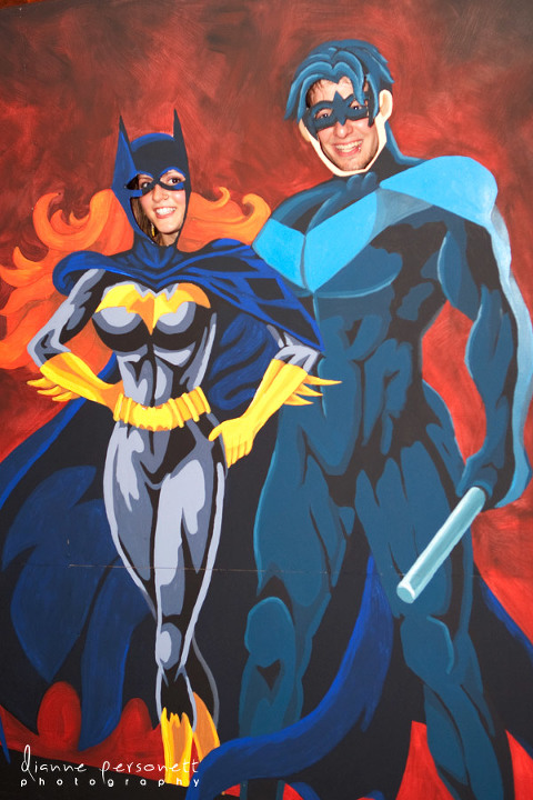 batgirl and nightwing themed wedding