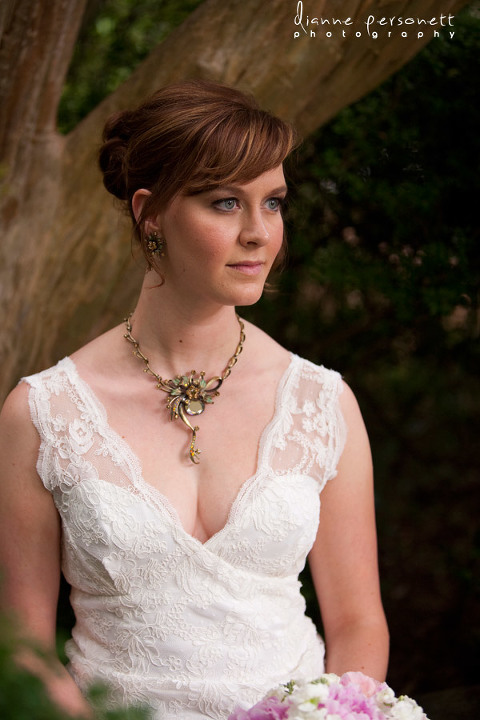 Charlotte bridal session at wing haven gardens