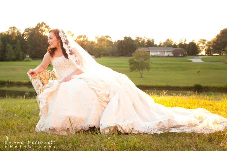 bridal portrait photos at Millikan Farms Sophia NC