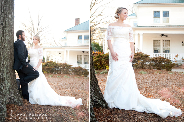 bridal photos at the ranson house, huntersville NC