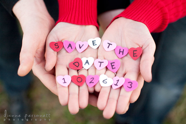 valentine's day inspired engagement photos