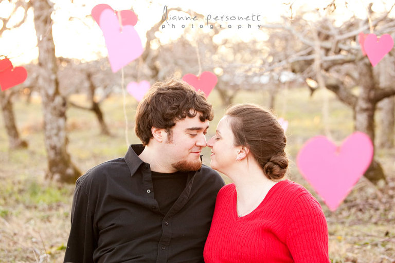 valentine's day inspired engagement photos