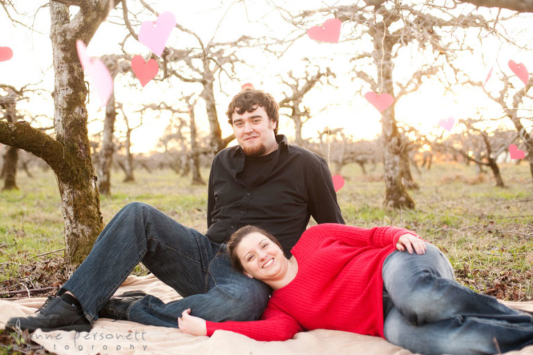 valentine's day inspired engagement photos