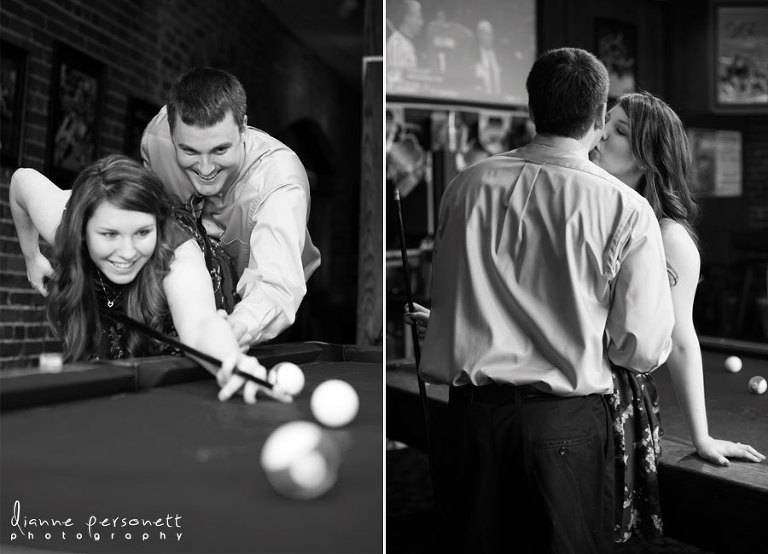 engagement photos at fox and the hound charlotte