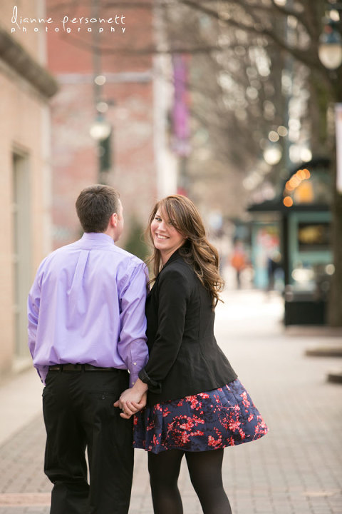 Uptown Charlotte engagement photos