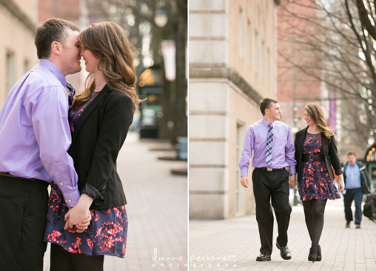 Uptown Charlotte engagement photos