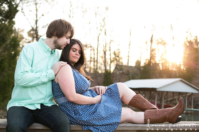 engagement photos at lake wylie nc