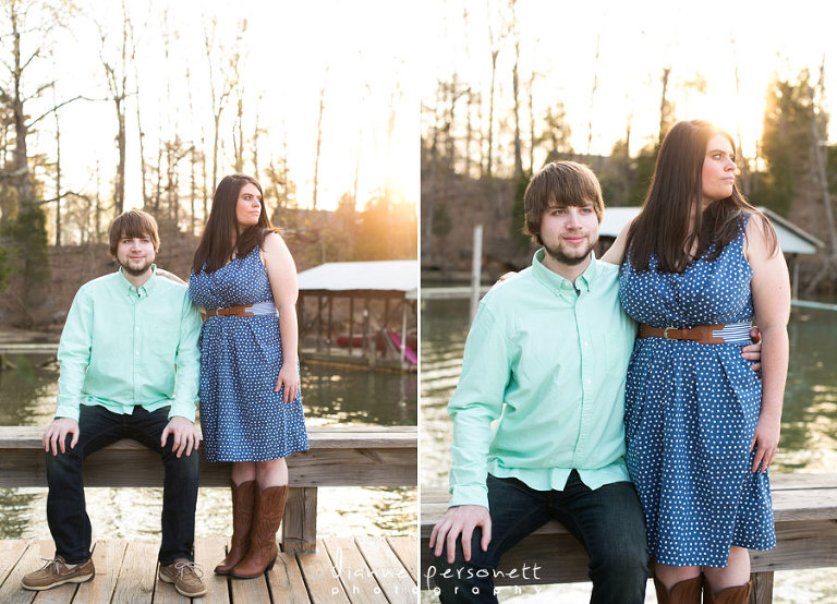engagement photos at lake wylie nc