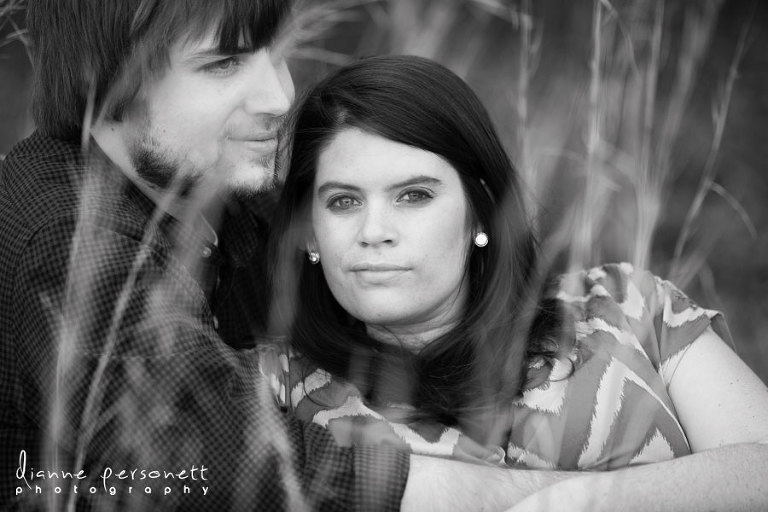 charlotte nc engagement session in a field