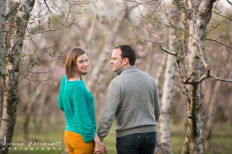 engagement photos at the peach stand ft. mill sc