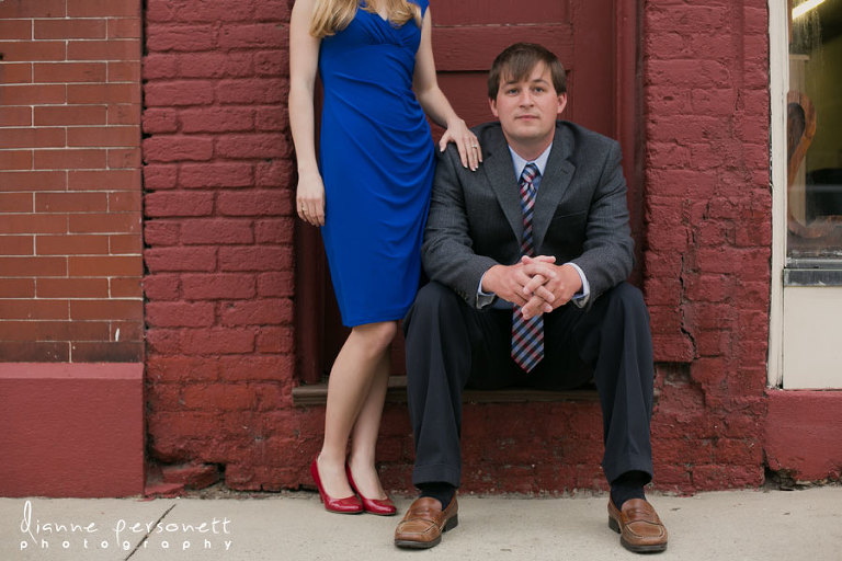 greensboro nc downtown engagement photos