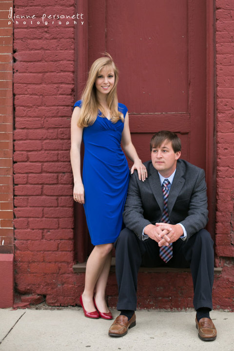 greensboro nc downtown engagement photos