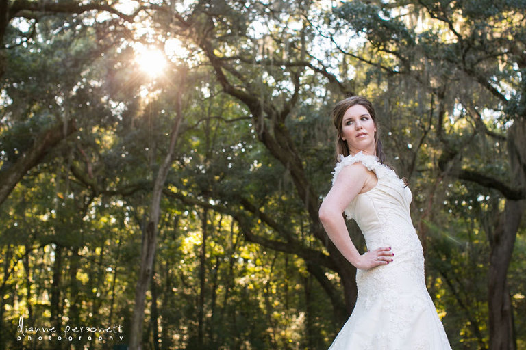 bridal photos at old sheldon church ruins