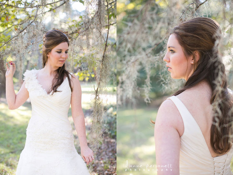 bridal photos at old sheldon church ruins