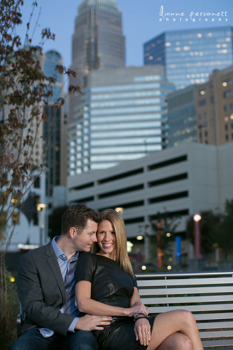 uptown charlotte engagement photos