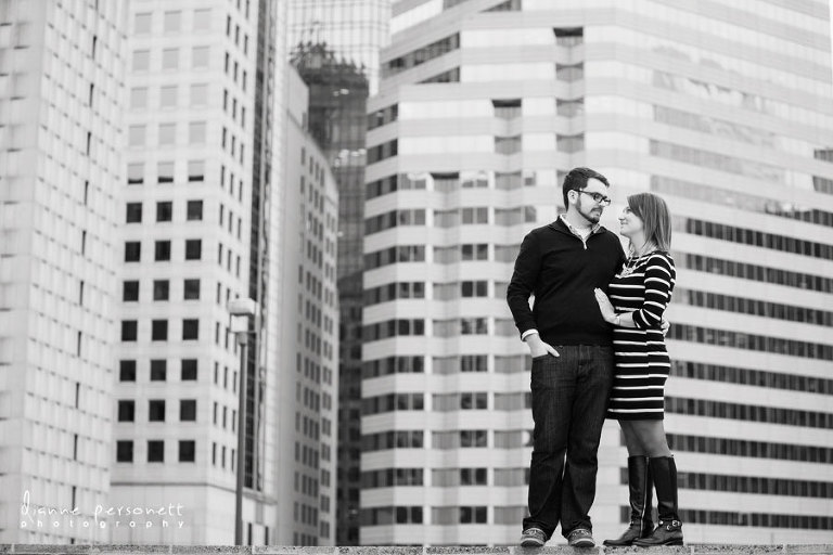 charlotte uptown engagement portraits