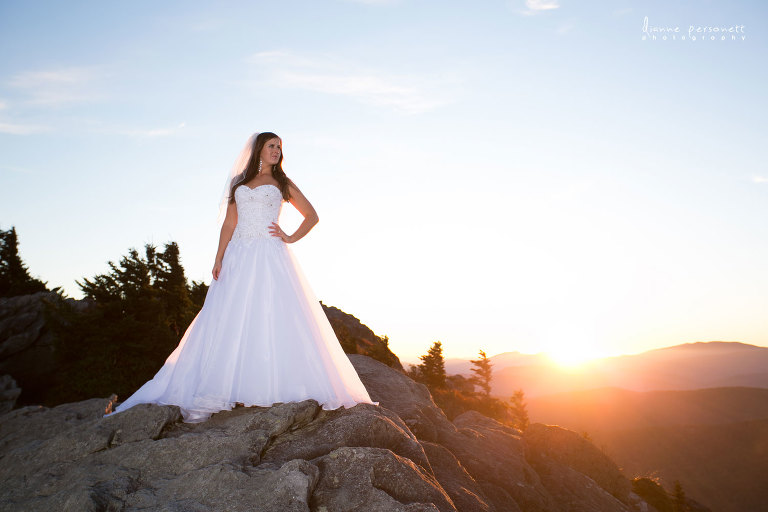 grandfather mountain nc bridal photos