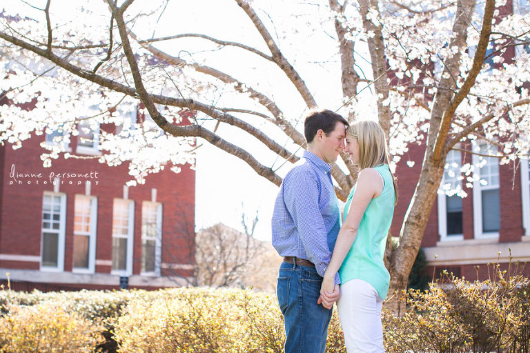 charlotte engagement photos queens college