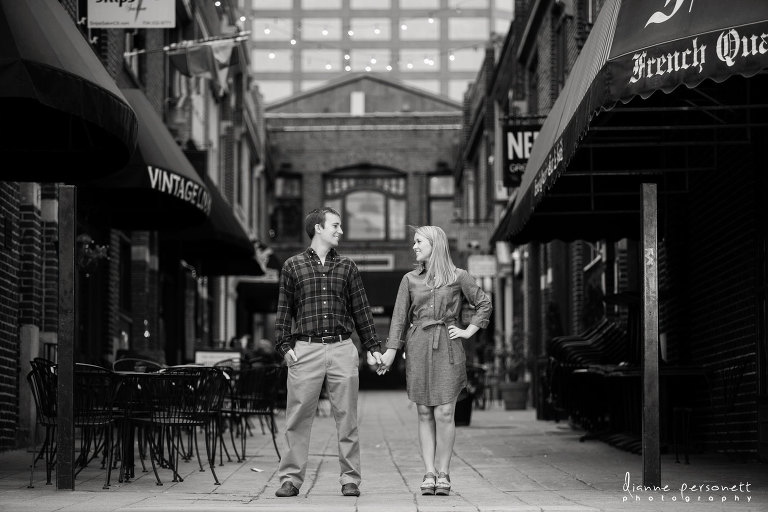 uptown charlotte engagement session
