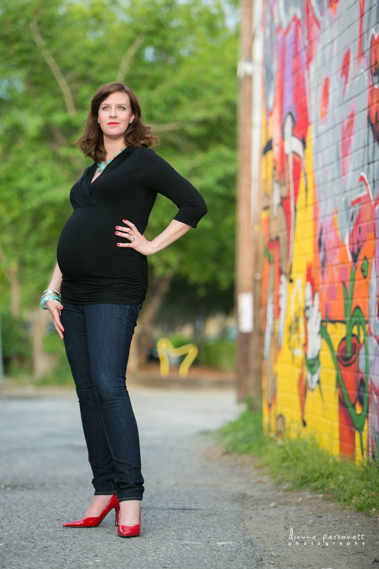 maternity session uptown charlotte
