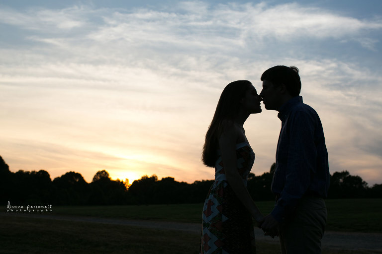 engagement photos at carrigan farms mooresville nc