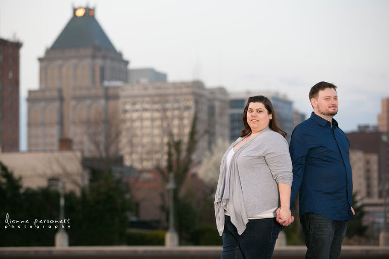 greensboro downtown engagement photos