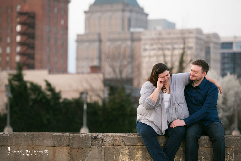 greensboro downtown engagement photos
