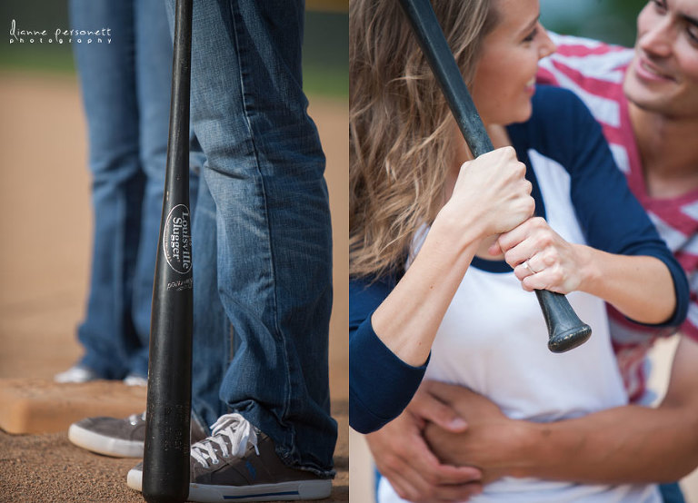 baseball engagement photos