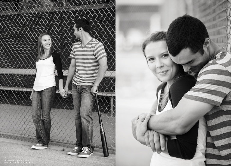 baseball engagement photos