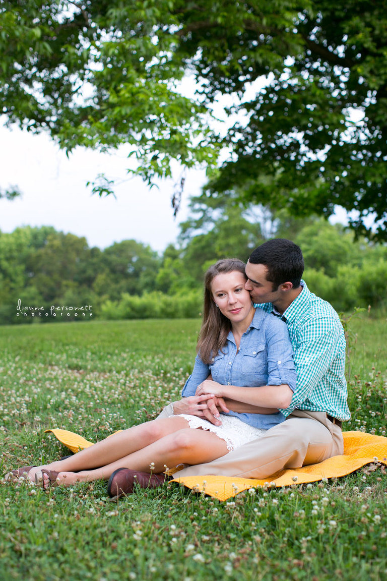 peach stand fort mill engagement photos