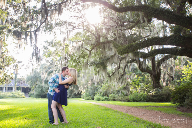 engagement photos at magnolia plantation charleston sc